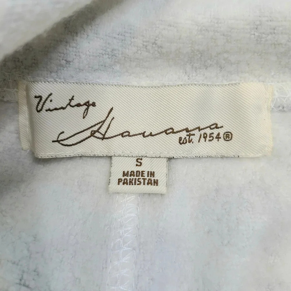 Vintage Havana Gray White Leopard Print Soft Fleece Shorts Overalls Small - Picture 14 of 16
